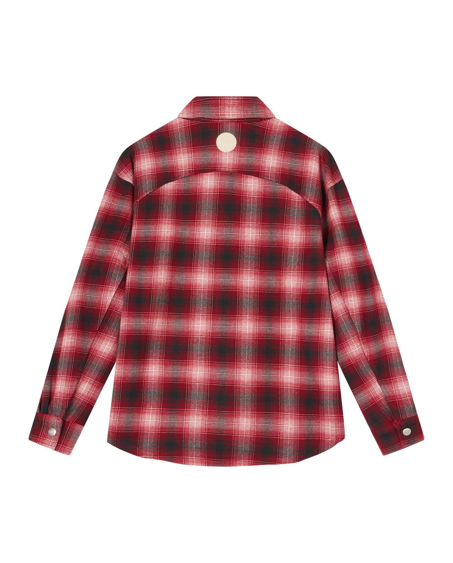 1012784-938 | MEN'S CNY HORSE THEME LOGO CHECKED SHIRT | RED/WT PATTERN