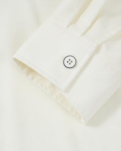 1012796-262 | MEN'S LOGO LOOSE FIT LONG SLEEVES COTTON SHIRT | MARSHMALLOW