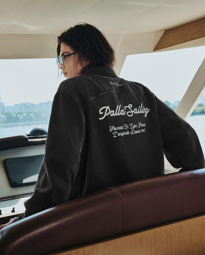 1012797-032 | MEN'S LOGO LOOSE FIT LONG SLEEVES DENIM SHIRT | TAP SHOE