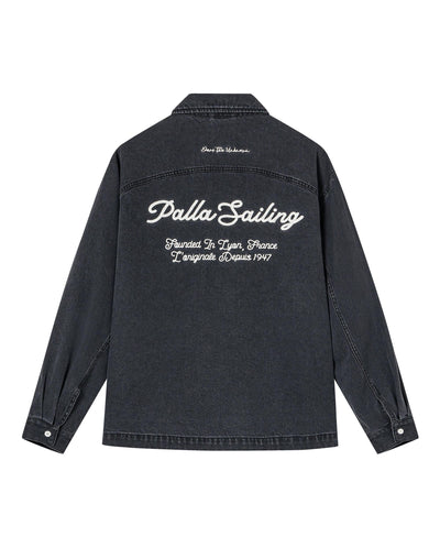 1012797-032 | MEN'S LOGO LOOSE FIT LONG SLEEVES DENIM SHIRT | TAP SHOE