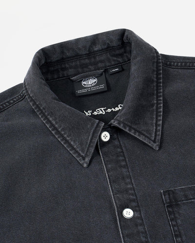 1012797-032 | MEN'S LOGO LOOSE FIT LONG SLEEVES DENIM SHIRT | TAP SHOE