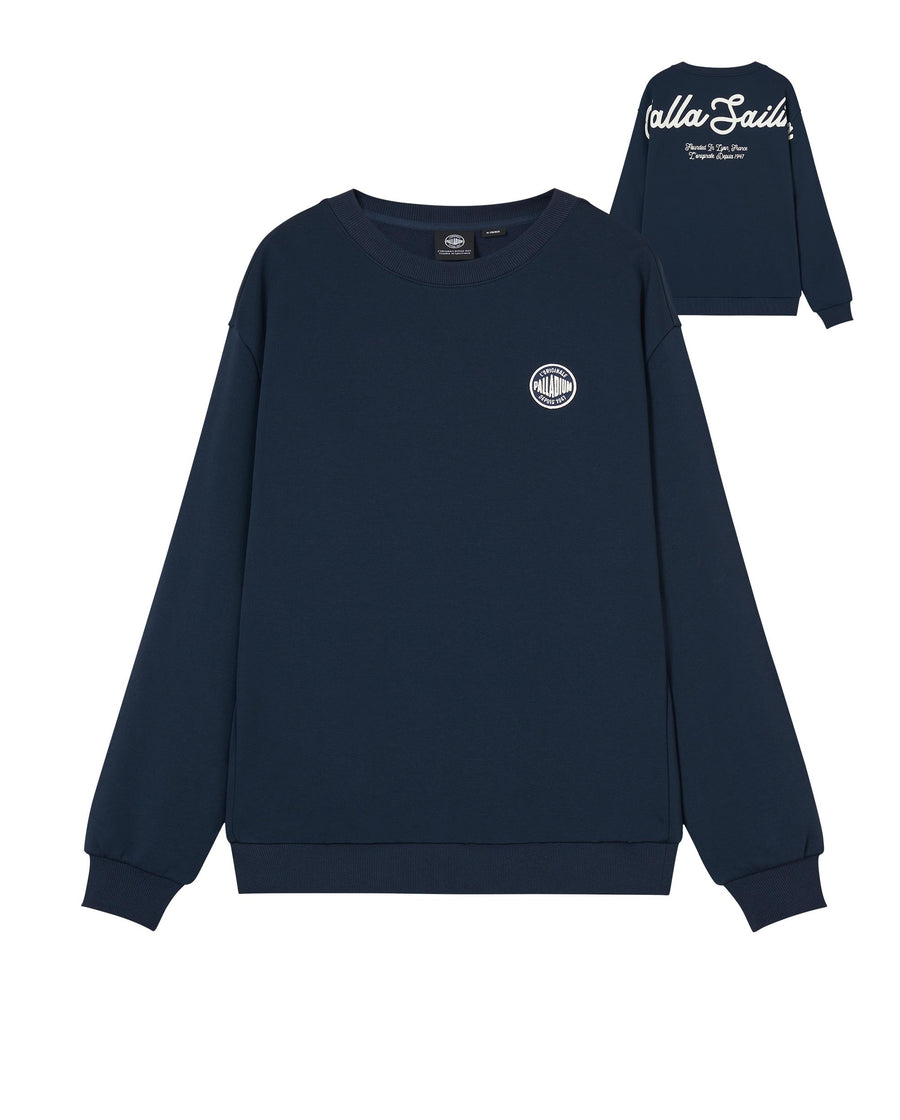 1012798-403 | MEN'S PALLADIUM LOGO DROPPED SHOULDERS SWEATSHIRT | TOTAL ECLIPSE