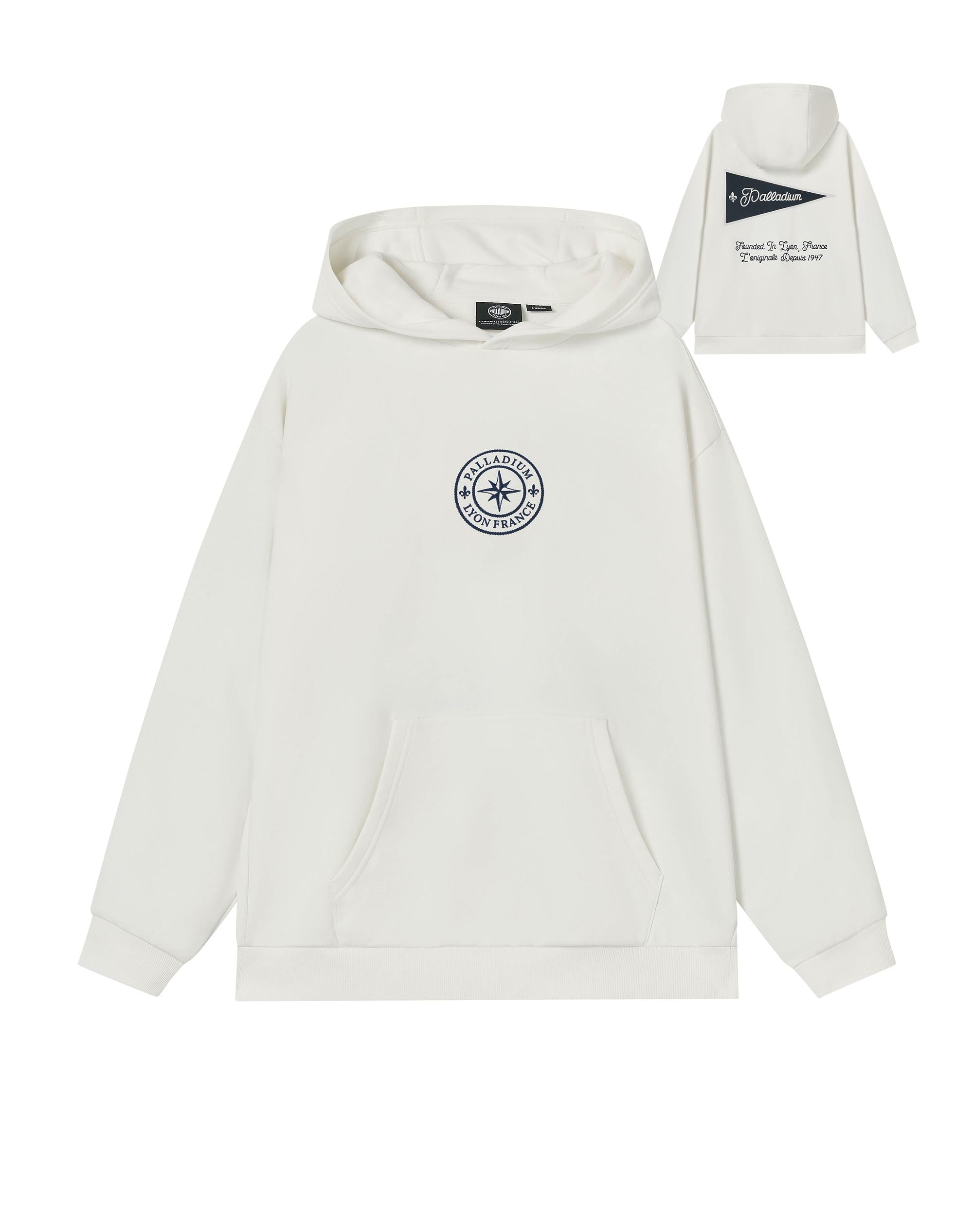 1012799-262 | MEN'S VOYAGE THEME LOGO HOODIE | MARSHMALLOW