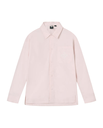 1012805-631 | MEN'S LOGO LOOSE FIT LONG SLEEVES COTTON SHIRT | MAUVE MORN