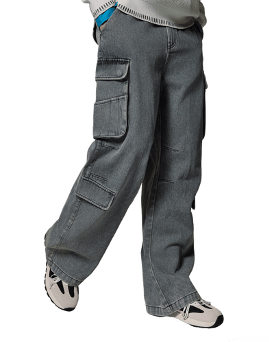 1012806-097 | MEN'S VINTAGE STONE WASHED CARGO JEANS | STORMY WEATHER