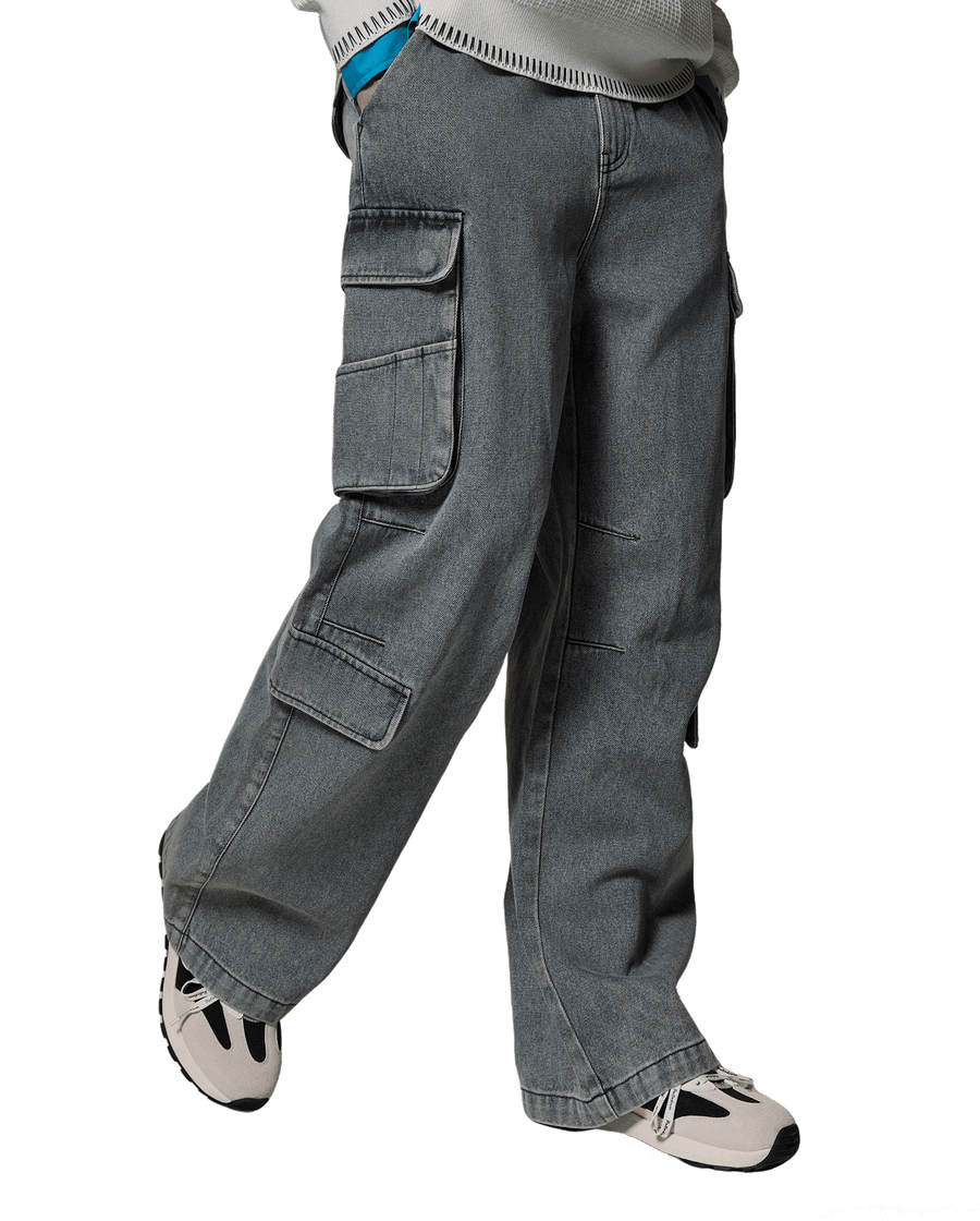 1012806-097 | MEN'S VINTAGE STONE WASHED CARGO JEANS | STORMY WEATHER