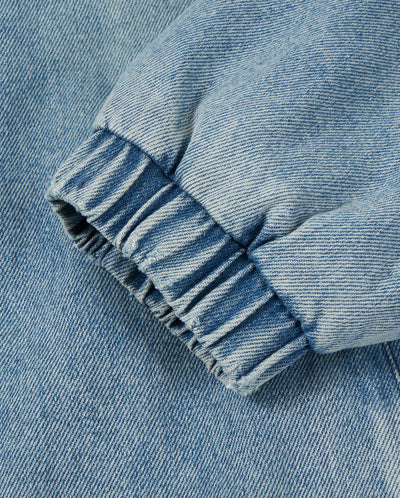 1012810-489 | MEN'S LOGO LOOSE FIT WASHED DENIM JACKET | ARCTIC ICE