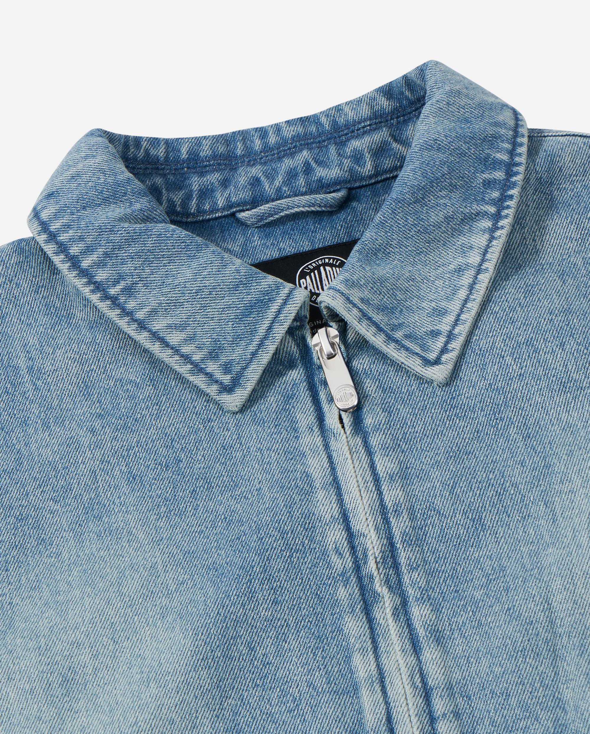 1012810-489 | MEN'S LOGO LOOSE FIT WASHED DENIM JACKET | ARCTIC ICE