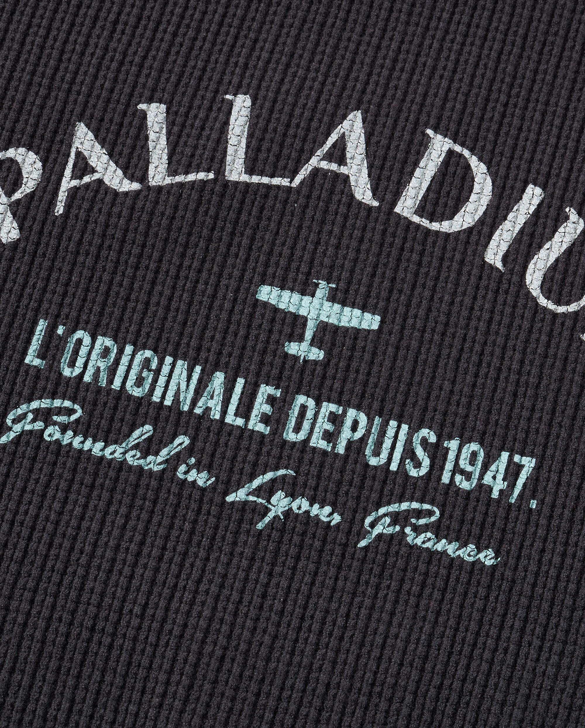 1012813-063 | MEN'S PALLADIUM LOGO TOP-STITCHING SWEATER | BLACK SAND