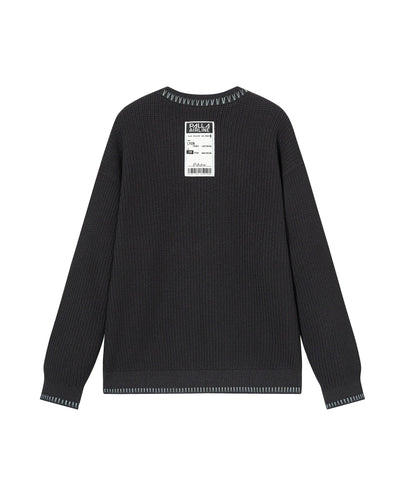 1012813-063 | MEN'S PALLADIUM LOGO TOP-STITCHING SWEATER | BLACK SAND