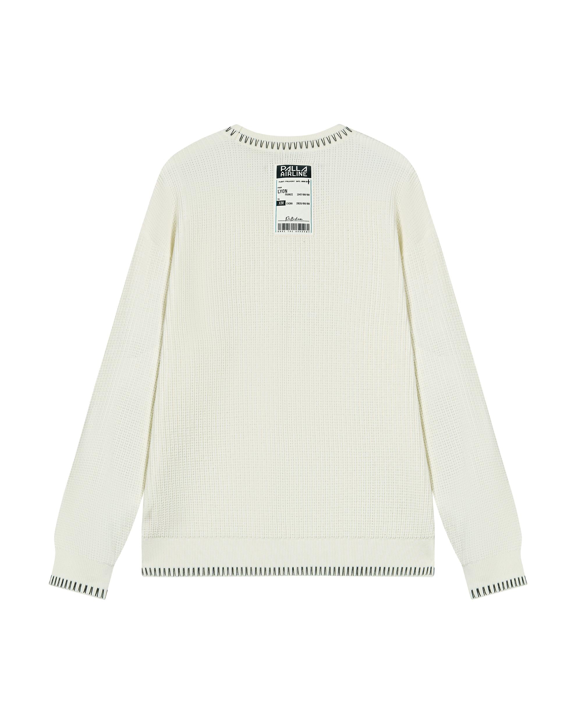 1012813-232 | MEN'S PALLADIUM LOGO TOP-STITCHING SWEATER | VANILLA ICE