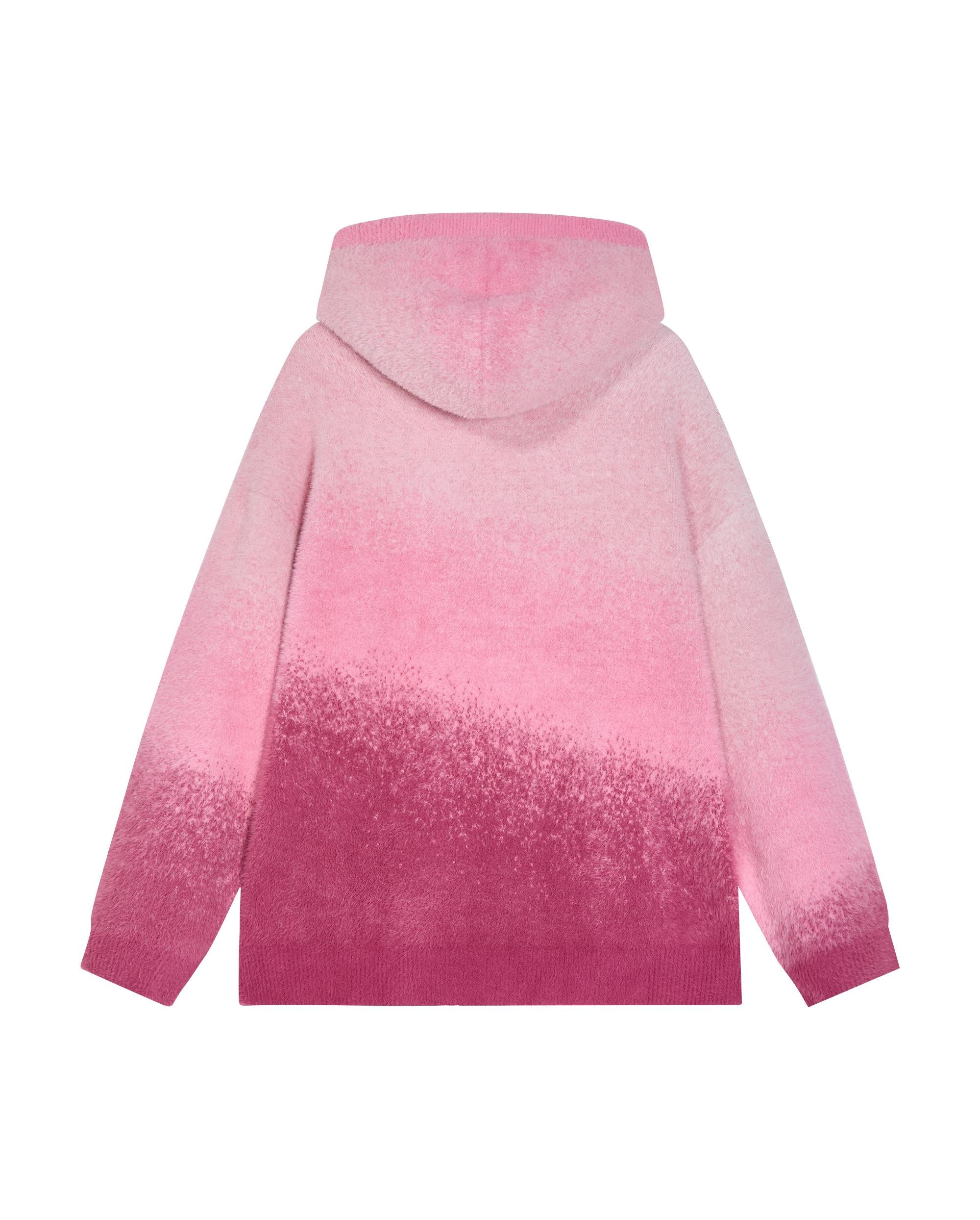 1012930-544 | MEN'S IRIS LOGO GRADIENT COLOR HOODED CARDIGAN | PINK