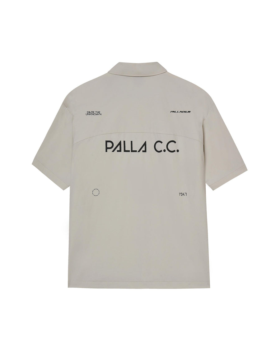 1012969-105 | MEN'S PALLAC.C. LOGO LOOSE FIT SHIRT | WHITE ONYX