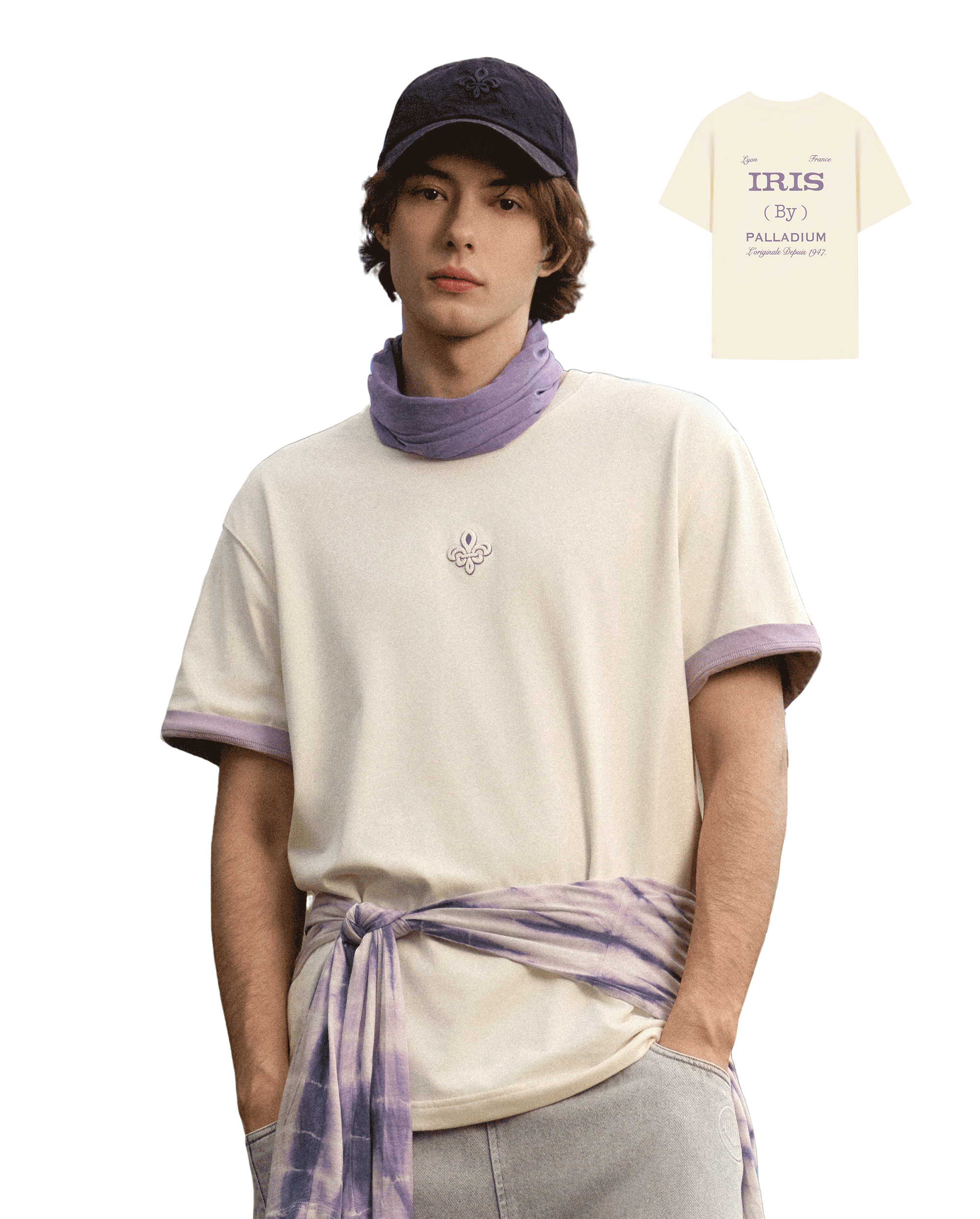 1012993-232 | MEN'S IRIS LOGO COTTON T-SHIRT | VANILLA ICE