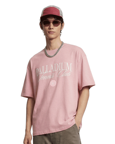 1012994-697 | MEN'S VINTAGE PALLADIUM TENNIS CLUB COTTON T-SHIRT | CORAL BLUSH