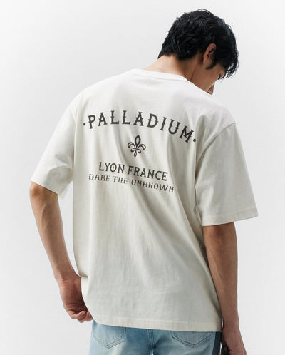 1013006-262 | MEN'S VINTAGE PALLADIUM LOGO T-SHIRT | MARSHMALLOW