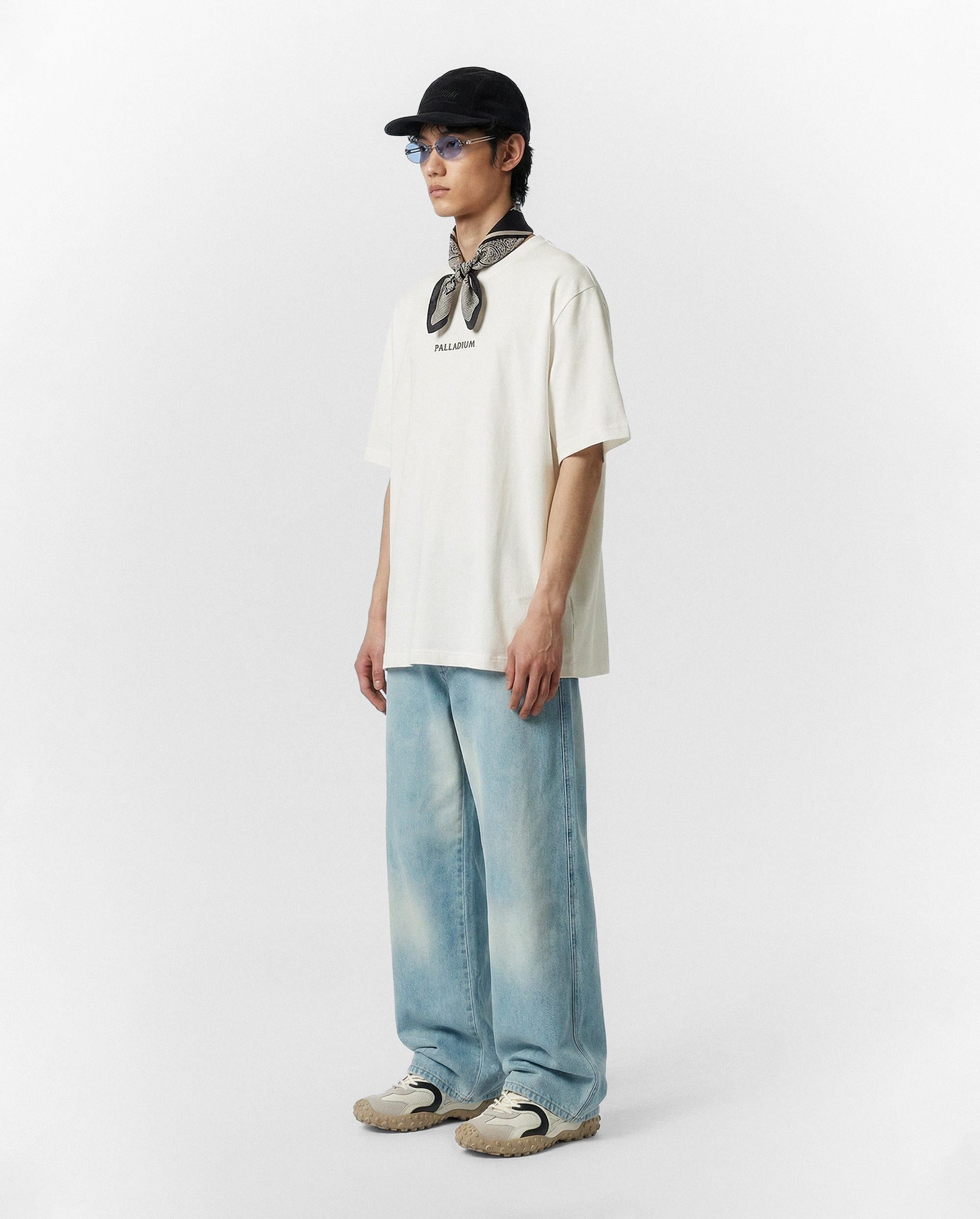 1013006-262 | MEN'S VINTAGE PALLADIUM LOGO T-SHIRT | MARSHMALLOW