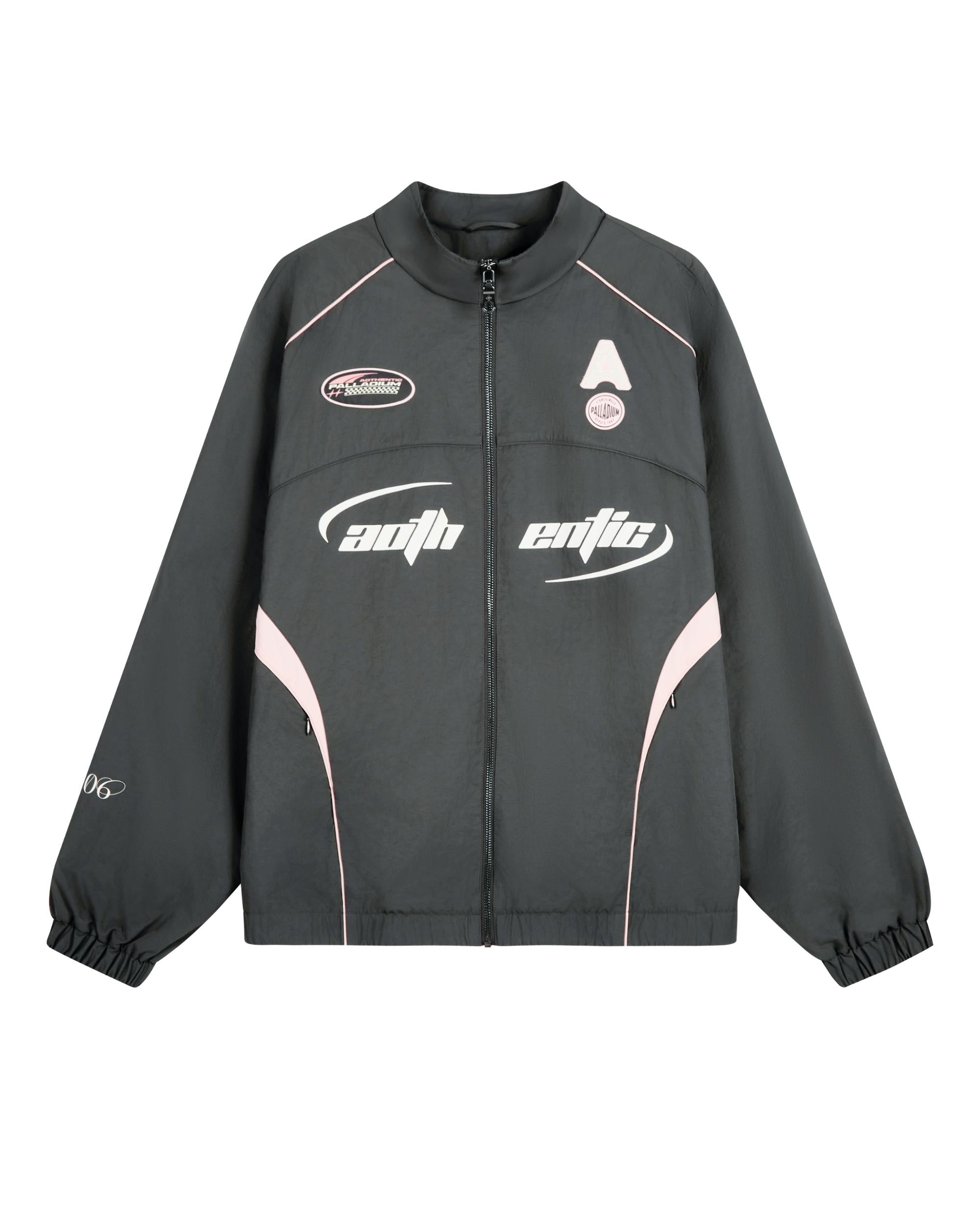 1013143-082 | MEN'S LOOSE FIT RETRO MOTORCYCLE JACKET | GRAY PINSTRIP