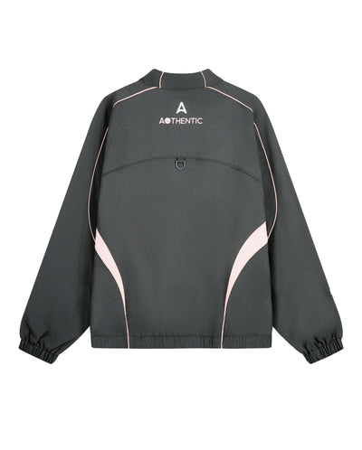 1013143-082 | MEN'S LOOSE FIT RETRO MOTORCYCLE JACKET | GRAY PINSTRIP