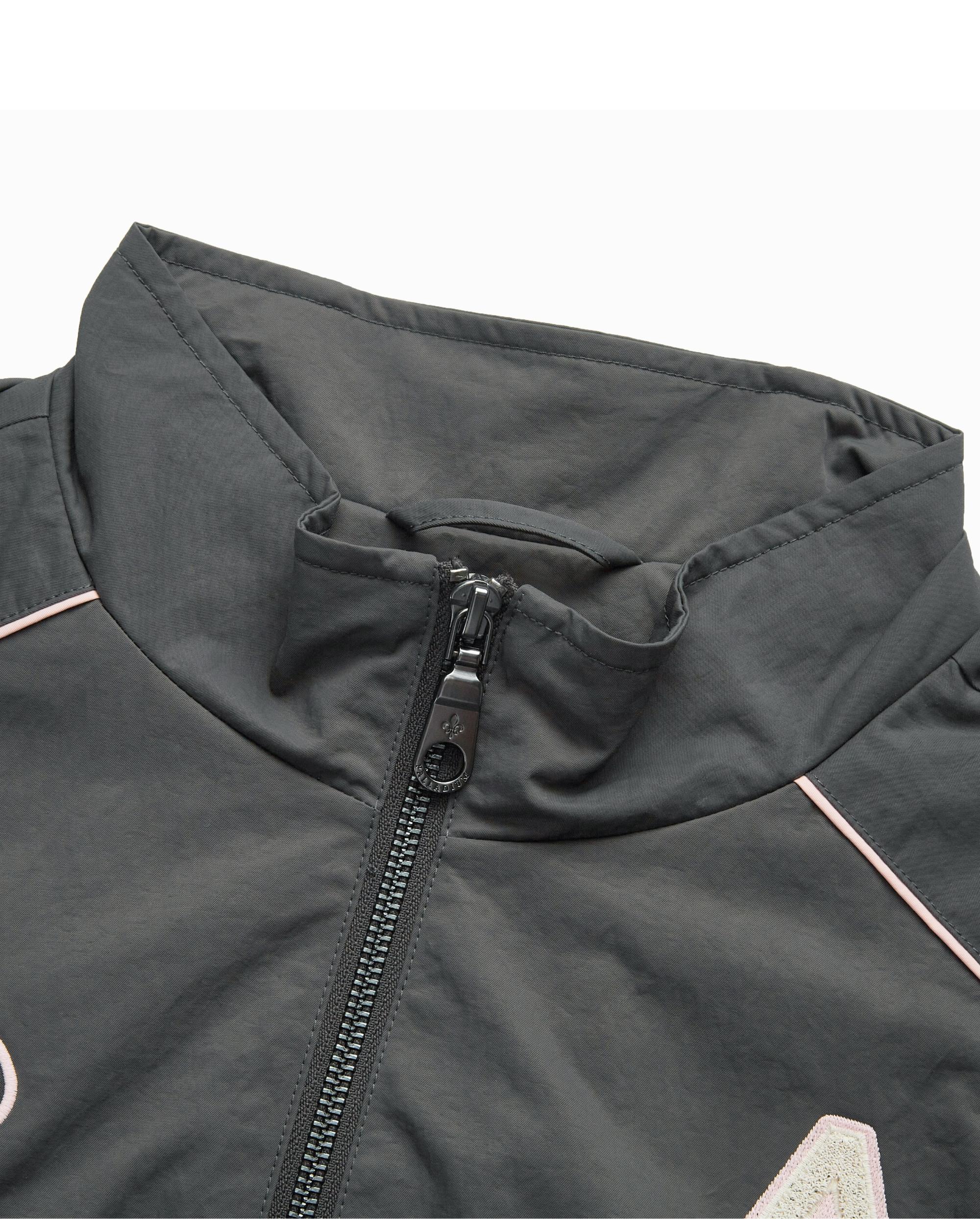 1013143-082 | MEN'S LOOSE FIT RETRO MOTORCYCLE JACKET | GRAY PINSTRIP