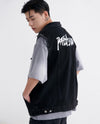 106961-008 | MEN'S PLDM LOGO COTTOM DENIM VEST JACKET | BLACK