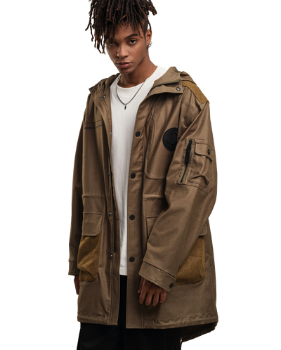 107755-367 | MEN'S PALLADIUM LOGO LONG CUT WINDBREAKER JACKET | TEA LEAF