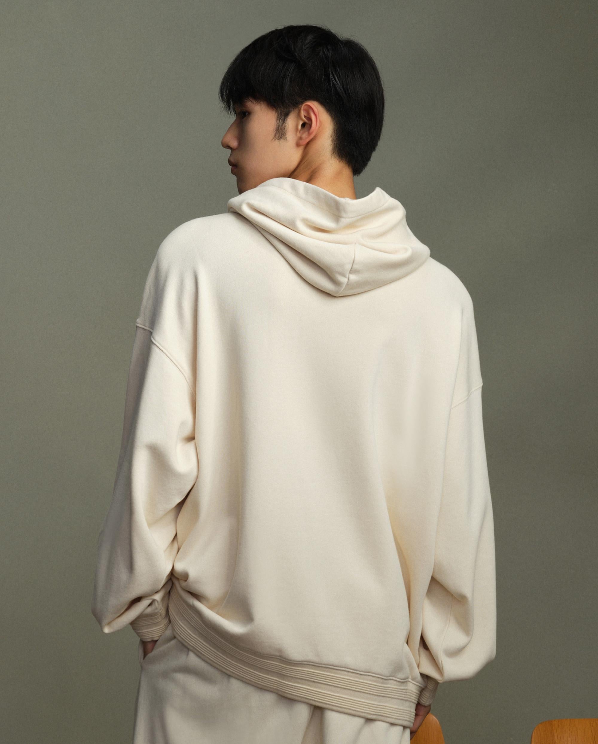 107779-295 | MEN'S PALLADIUM LOGO LOOSE FIT COTTON HOODIE | BIRCH