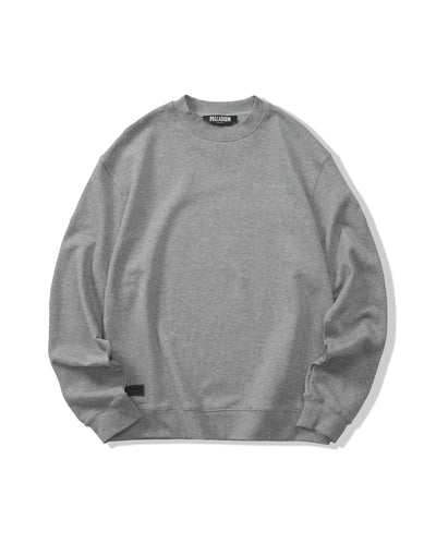 108459-034 | MEN'S PALLADIUM LOGO LOOSE FIT COTTON SWEATSHIRT | HEATHER GREY