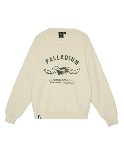 108847-017 | MEN'S PALLADIUM LOGO COTTON SWEATER | TURTLEDOVE