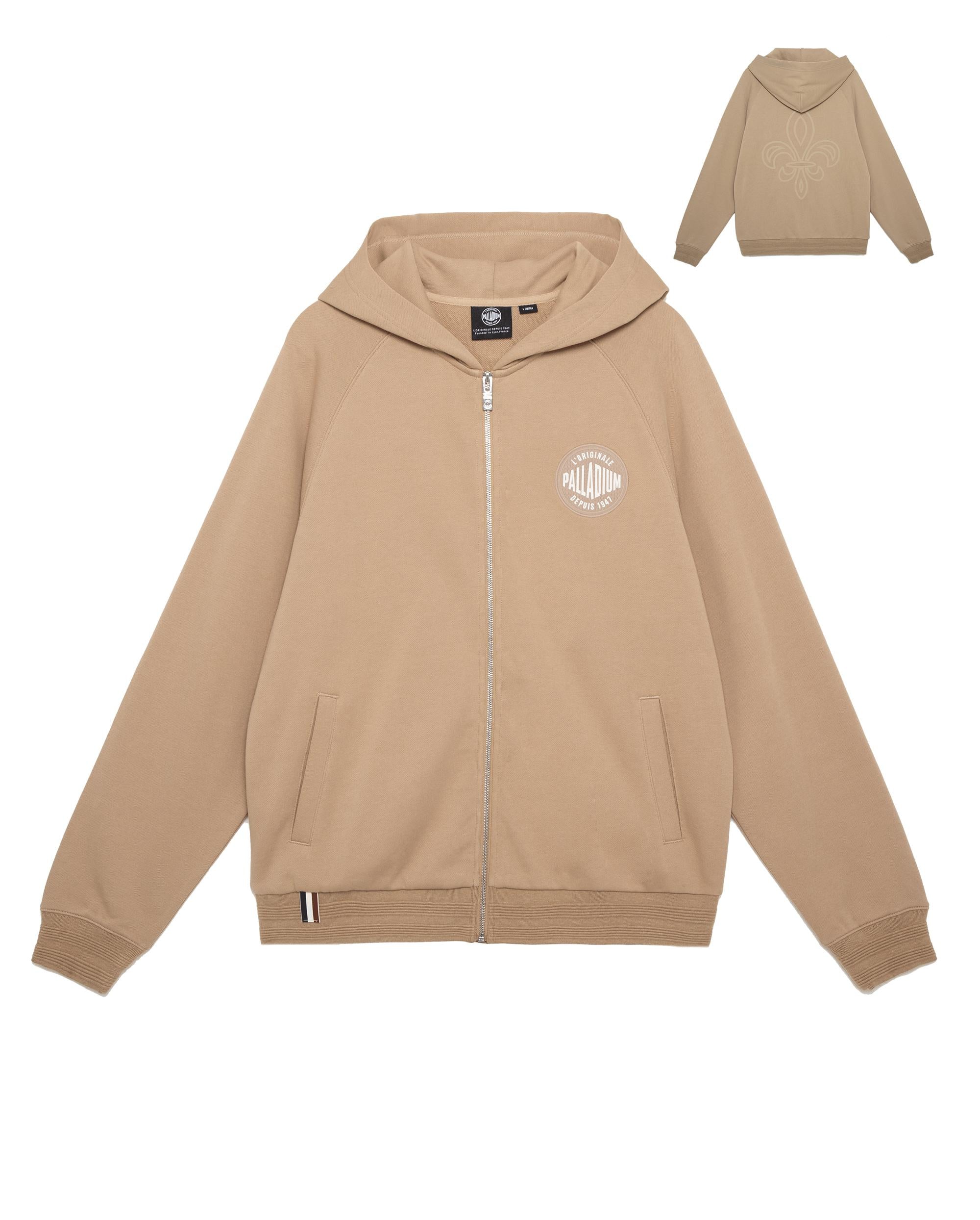 109084-270 | MEN'S LOGO LOOSE FIT COTTON HOODED JACKET | CORNSTALK