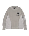 109235-025 | PALLADIUM X KARL LAGERFELD WAFFLE PATTERN SWEATER | QUITE GRAY