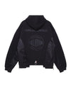 109236-032 | MEN'S PALLADIUM X KARL LAGERFELD LOOSE FIT HOODIE | LEAD BLACK