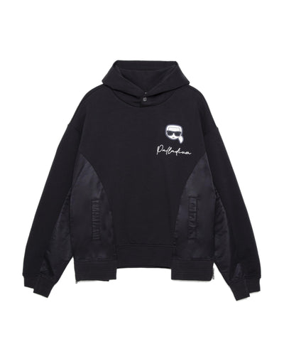 109236-032 | MEN'S PALLADIUM X KARL LAGERFELD LOOSE FIT HOODIE | LEAD BLACK