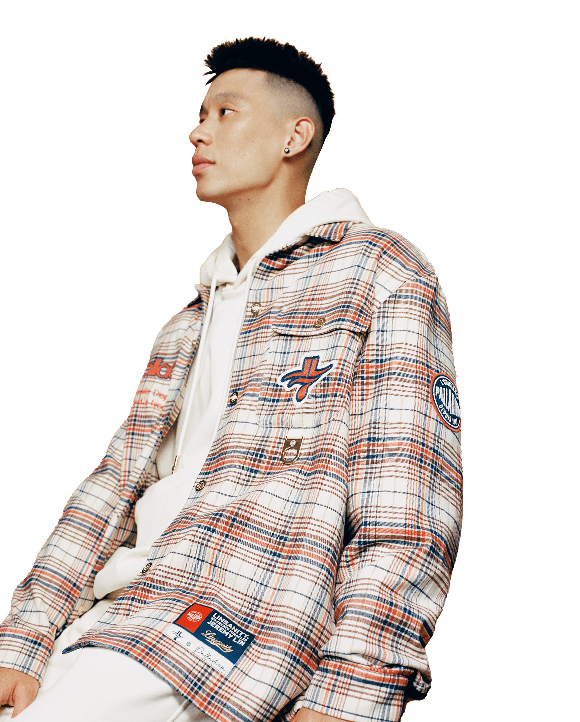 109343-800 | MEN'S PALLADIUM X JEREMY LIN LINSANITY CHECKED SHI | YELLOW/RED/BLACK