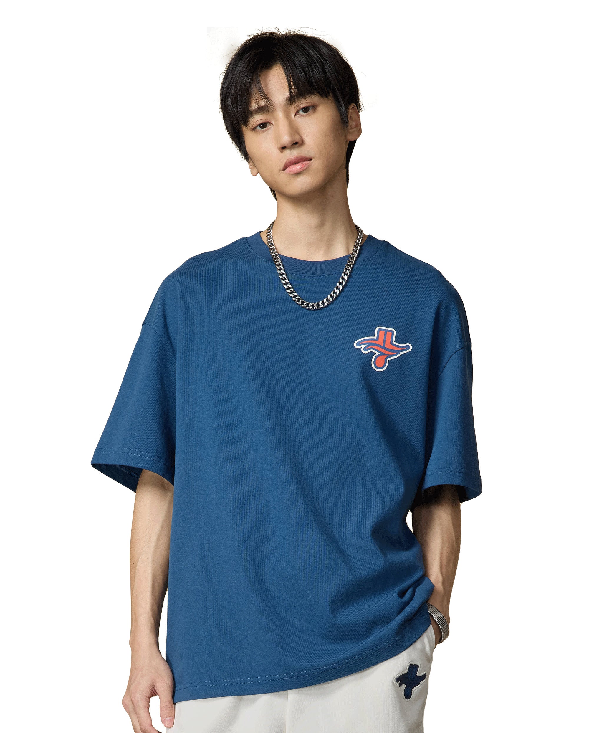 109347-478 | PALLADIUM X JEREMY LIN LINSANITY COTTON T-SHIRT | BLUE WING TEAL