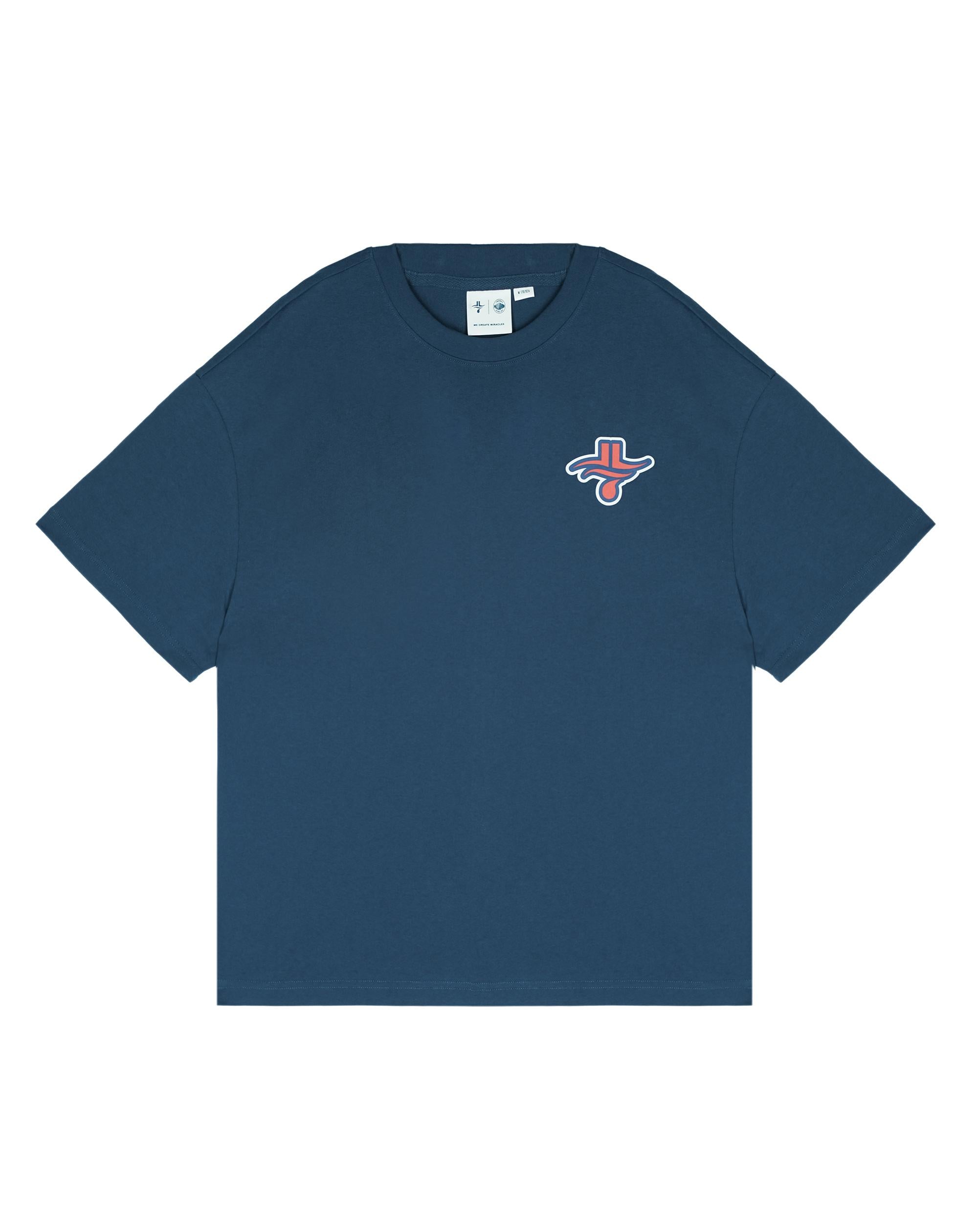 109347-478 | PALLADIUM X JEREMY LIN LINSANITY COTTON T-SHIRT | BLUE WING TEAL