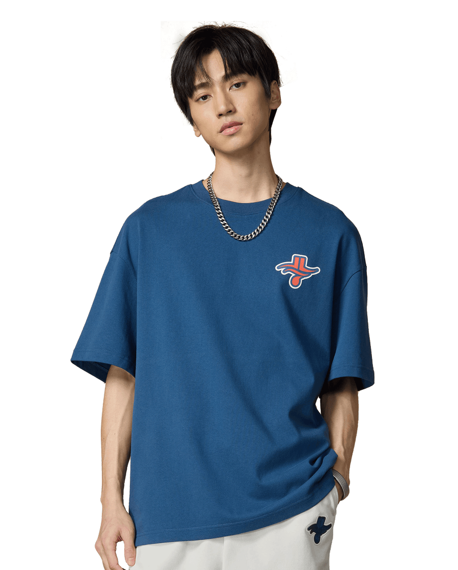 109347-478 | PALLADIUM X JEREMY LIN LINSANITY COTTON T-SHIRT | BLUE WING TEAL