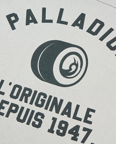 109644-031 | MEN'S HERITAGE PALLADIUM LOGO LOOSE FIT COTTON T-S | FLINT GRAY