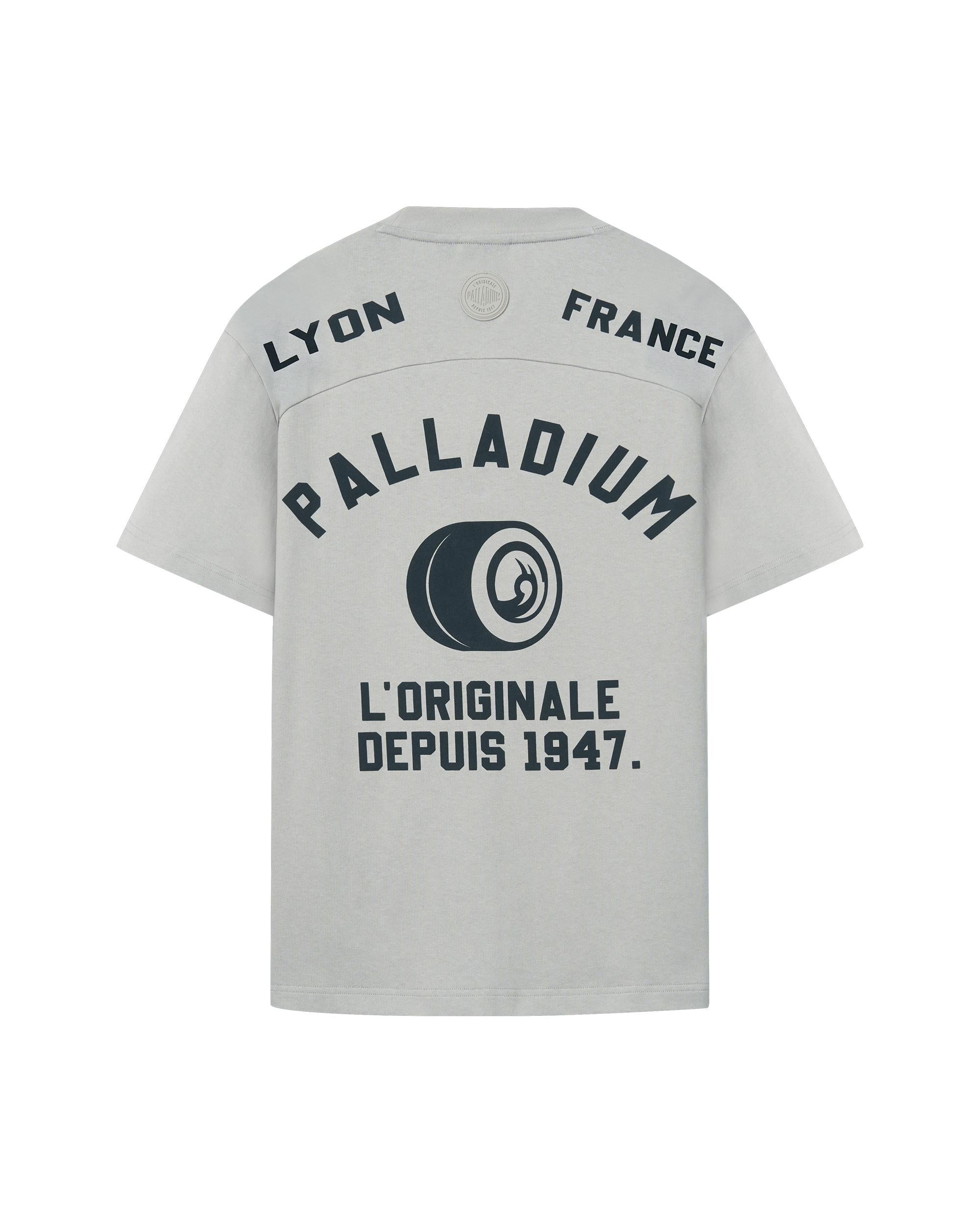 109644-031 | MEN'S HERITAGE PALLADIUM LOGO LOOSE FIT COTTON T-S | FLINT GRAY