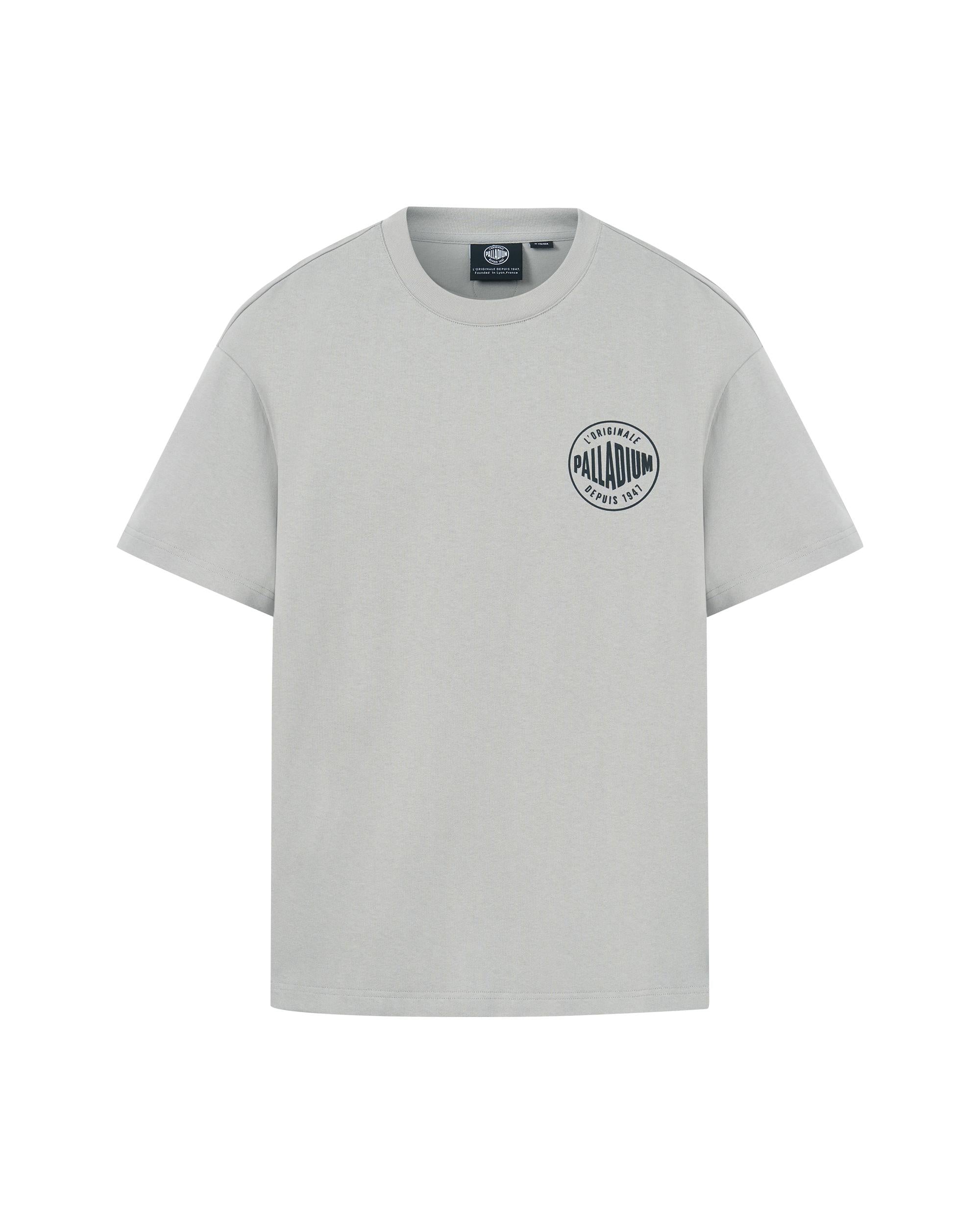 109644-031 | MEN'S HERITAGE PALLADIUM LOGO LOOSE FIT COTTON T-S | FLINT GRAY
