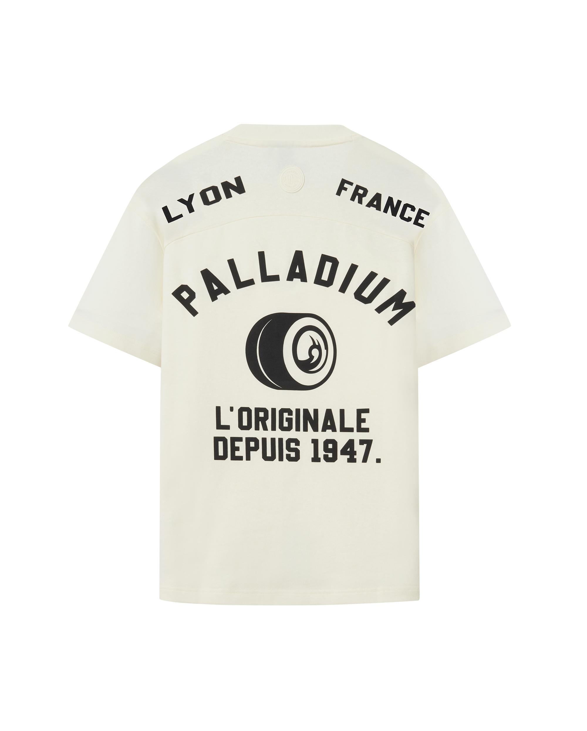 109644-232 | MEN'S HERITAGE PALLADIUM LOGO LOOSE FIT COTTON T-S | VANILLA ICE