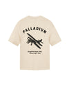 109645-043 | MEN'S PALLADIUM LOGO LOOSE FIT COTTON T-SHIRT | OYSTER GRAY