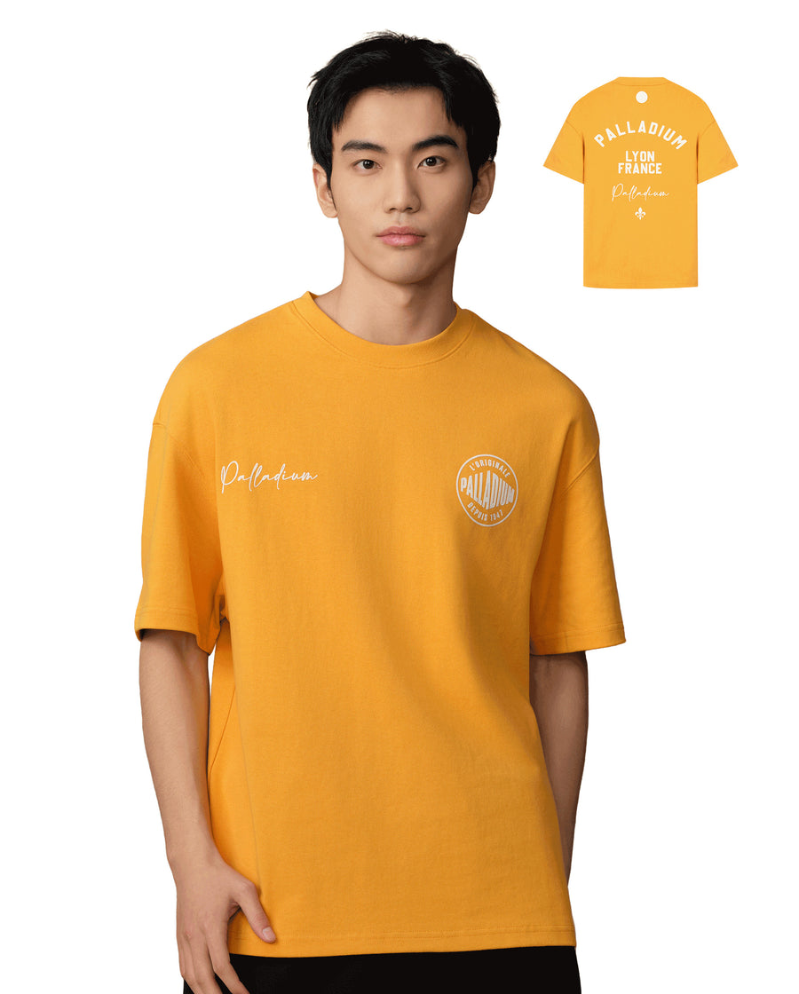 109647-706 | MEN'S VINTAGE PALLADIUM LOGO LOOSE FIT COTTON T-SH | SUNFLOWER