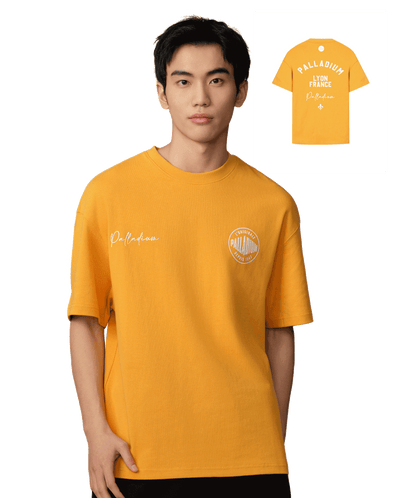 109647-706 | MEN'S VINTAGE PALLADIUM LOGO LOOSE FIT COTTON T-SH | SUNFLOWER