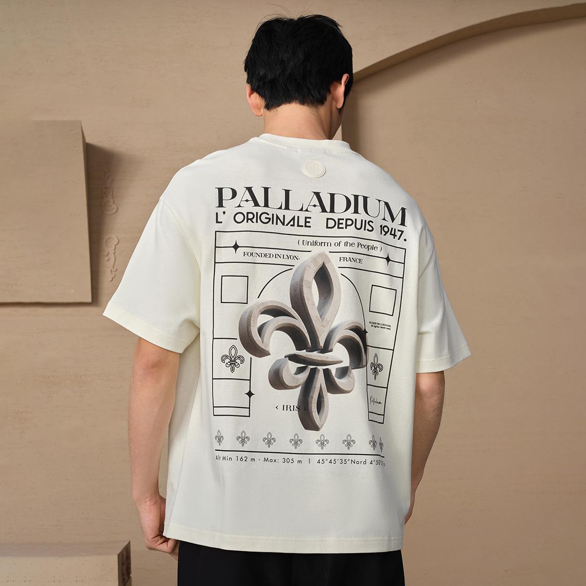 109648-232 | MEN'S VINTAGE PALLADIUM LOGO LOOSE FIT COTTON T-SH | VANILLA ICE