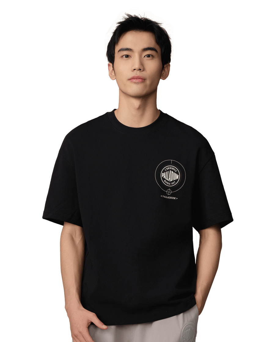 109649-032 | MEN'S PALLADIUM LOGO LOOSE FIT COTTON T-SHIRT | TAP SHOE