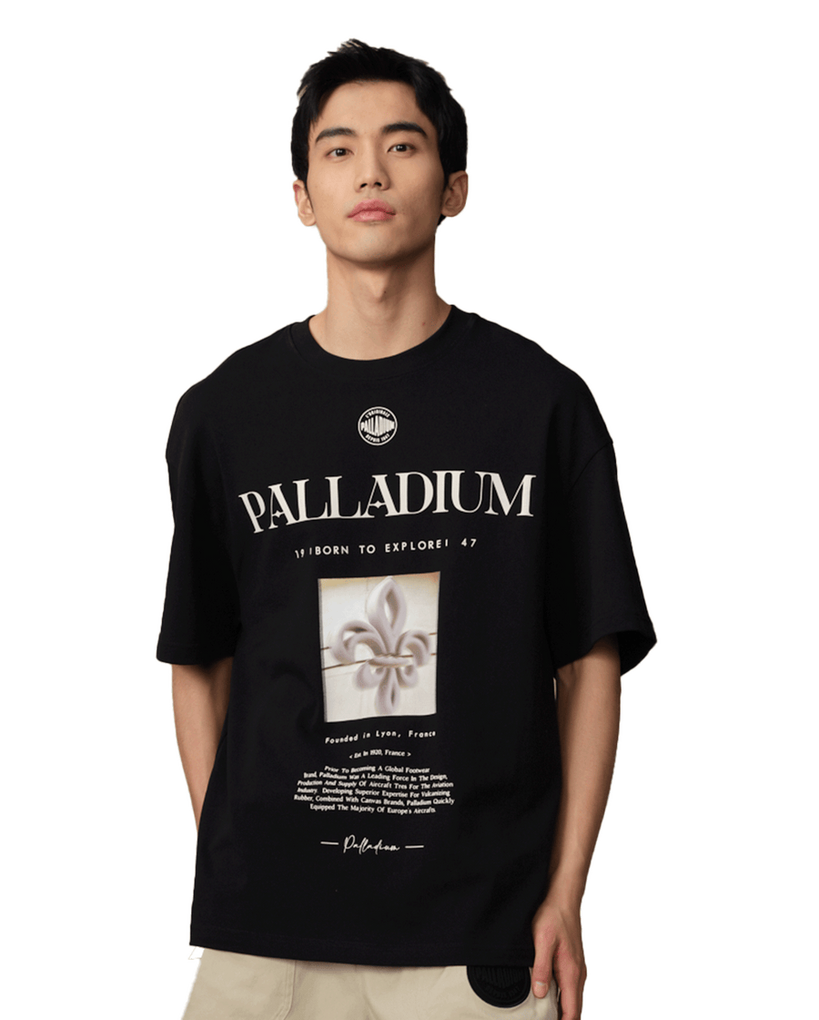 109650-032 | MEN'S IRIS THEME PRINTED LOOSE FIT COTTON T-SHIRT | TAP SHOE