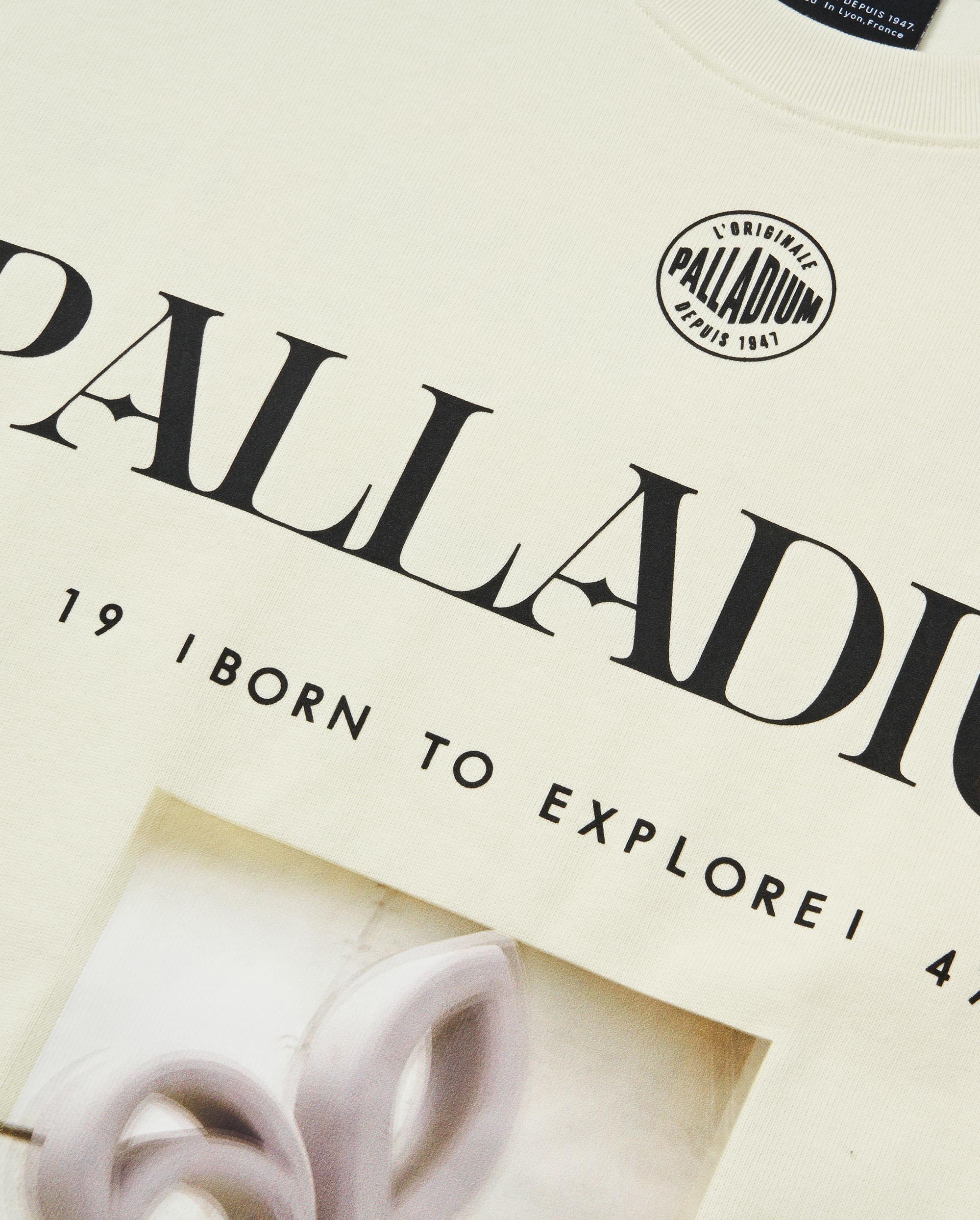 109650-232 | MEN'S IRIS THEME PRINTED LOOSE FIT COTTON T-SHIRT | VANILLA ICE