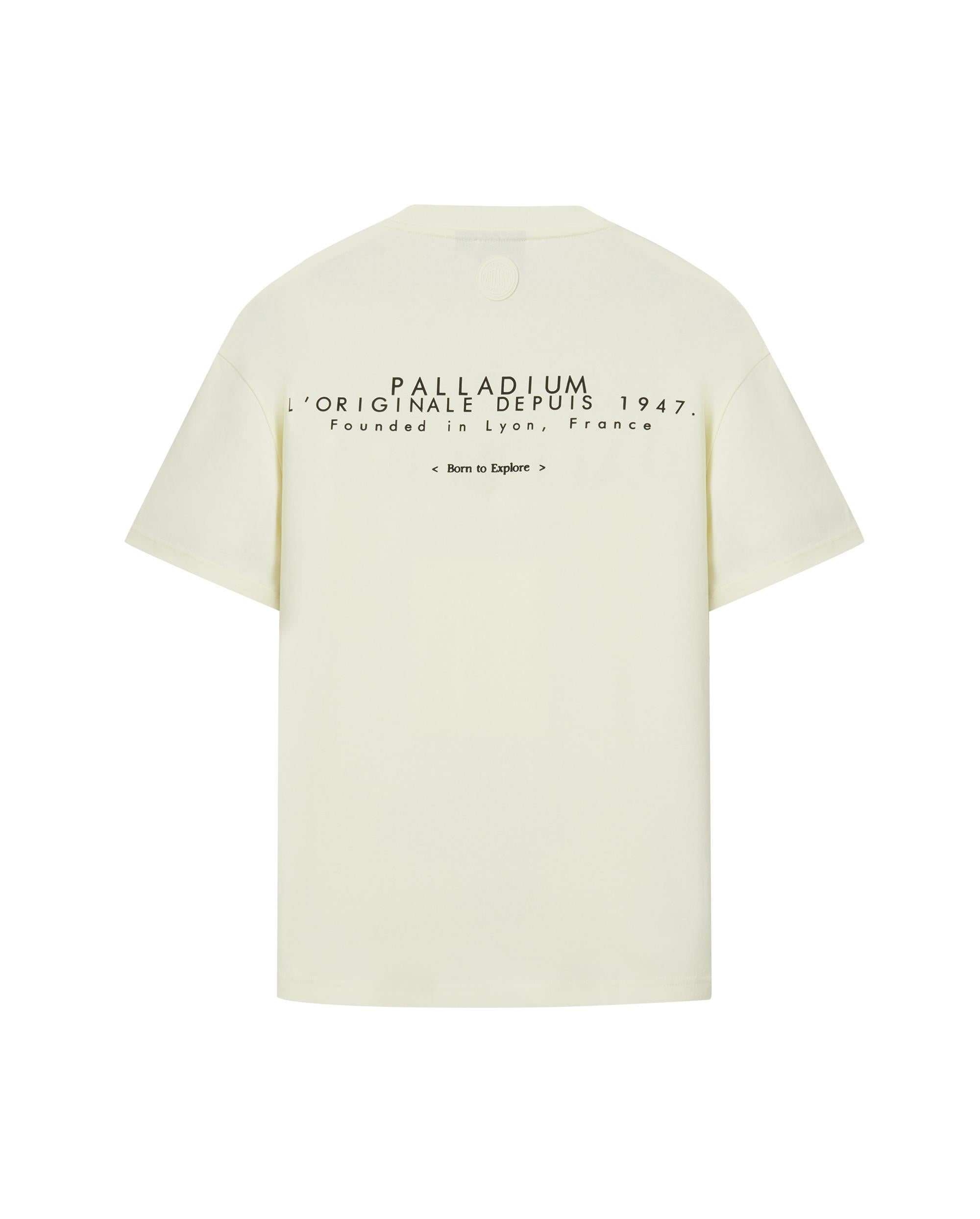 109650-232 | MEN'S IRIS THEME PRINTED LOOSE FIT COTTON T-SHIRT | VANILLA ICE