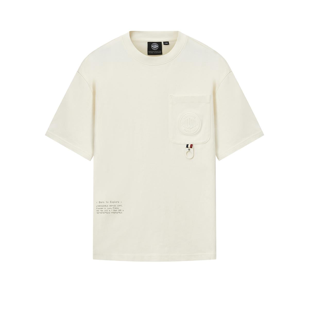 109653-262 | MEN'S URBAN PALLADIUM LOGO LOOSE FIT COTTON POCKET | MARSHMALLOW